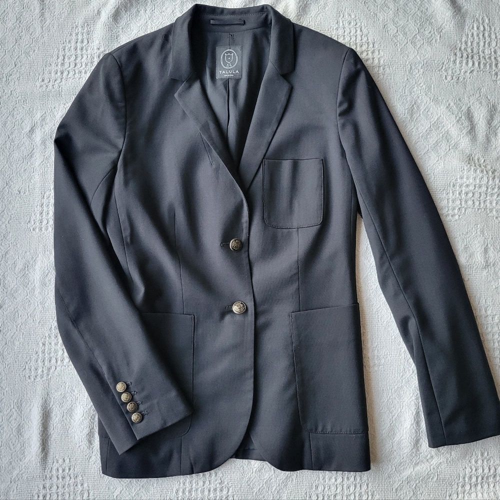Aritzia Talula Exeter School Boy Button Wool Blend Causal Business Blazer